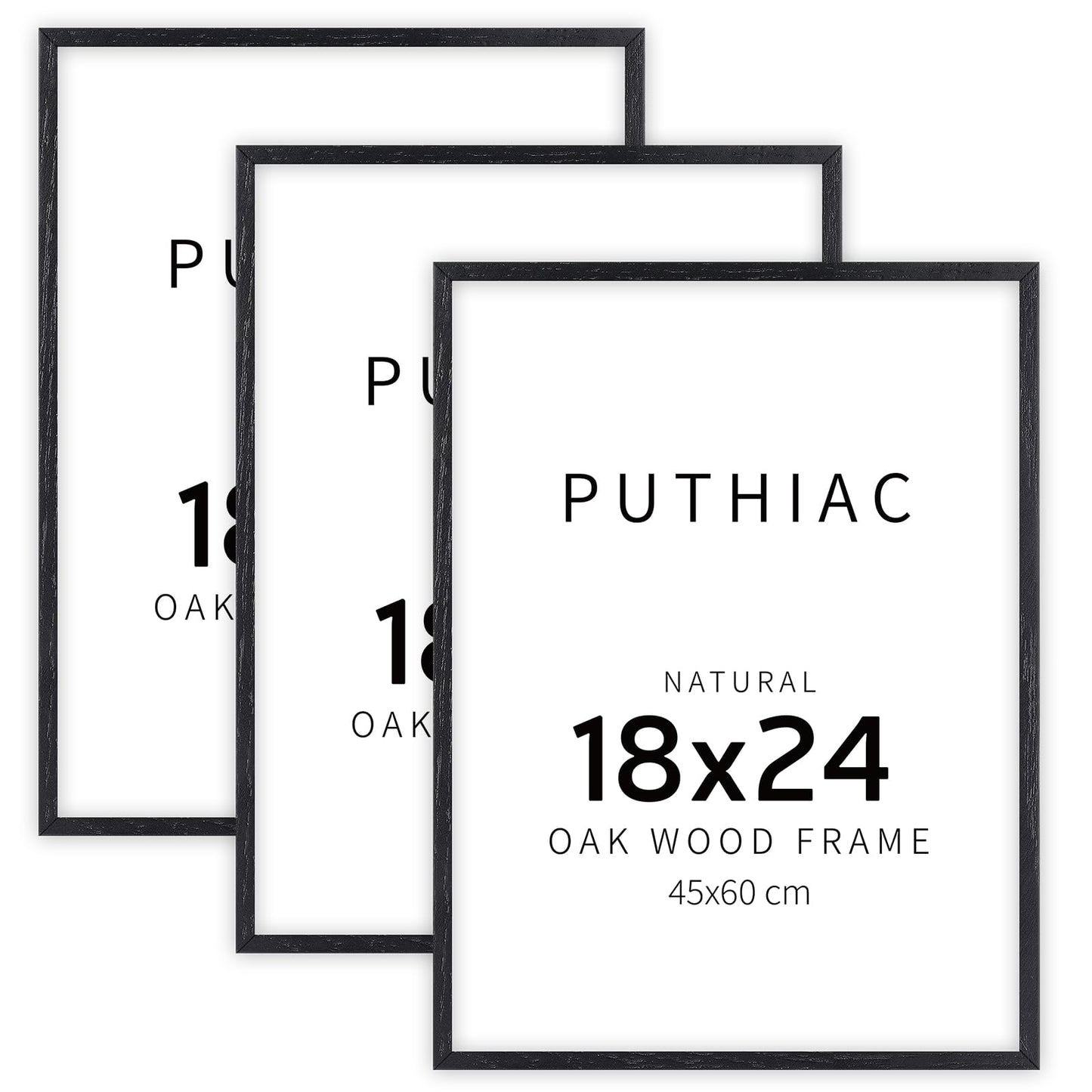 Oak Wood Picture Frame - Minimalist Poster Frame, Natural Solid Wooden Picture Frames for Wall Art Photo and Prints