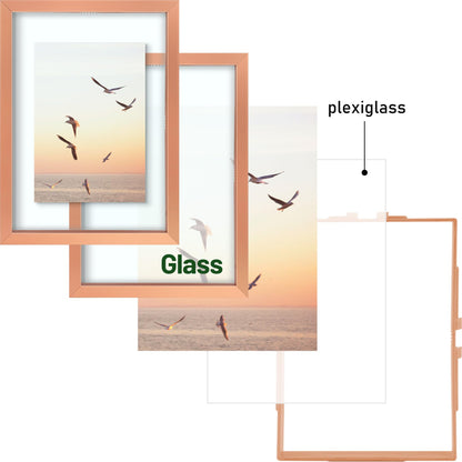 Floating Picture Frame 11x14 - Real Glass - for Wall Mount Displays