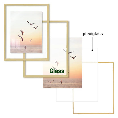 Floating Picture Frame 11x14 - Real Glass - for Wall Mount Displays