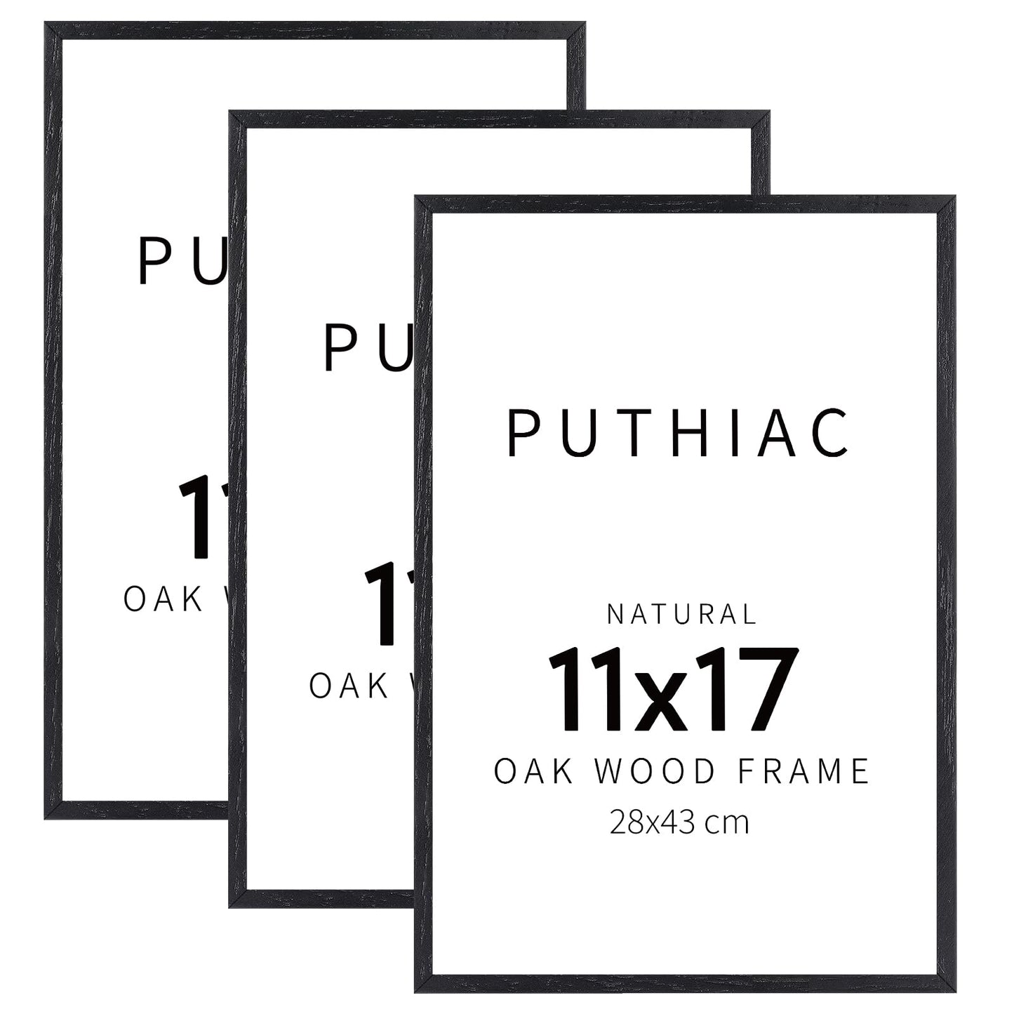 Oak Wood Picture Frame - Minimalist Poster Frame, Natural Solid Wooden Picture Frames for Wall Art Photo and Prints