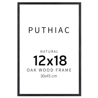 Oak Wood Picture Frame - Minimalist Poster Frame, Natural Solid Wooden Picture Frames for Wall Art Photo and Prints