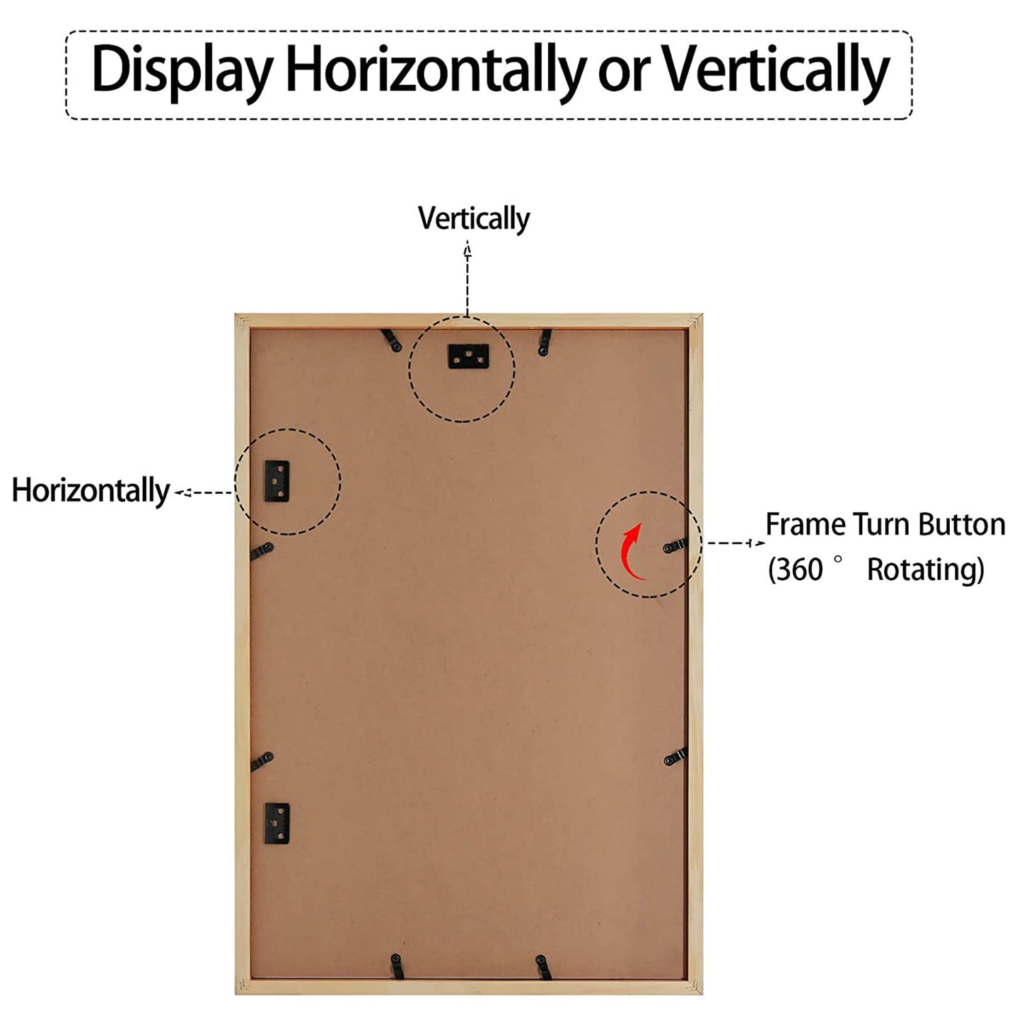 13.6x19.7 Wood Collage Frame with Real Glass and White Displays (9) 4x6 Pictures