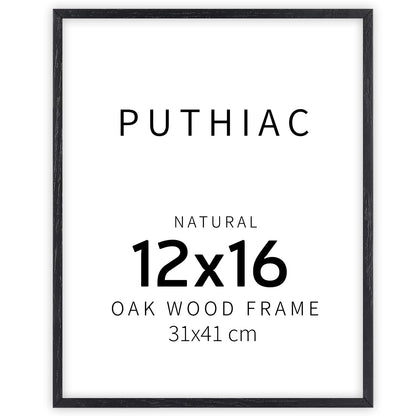 Oak Wood Picture Frame - Minimalist Poster Frame, Natural Solid Wooden Picture Frames for Wall Art Photo and Prints