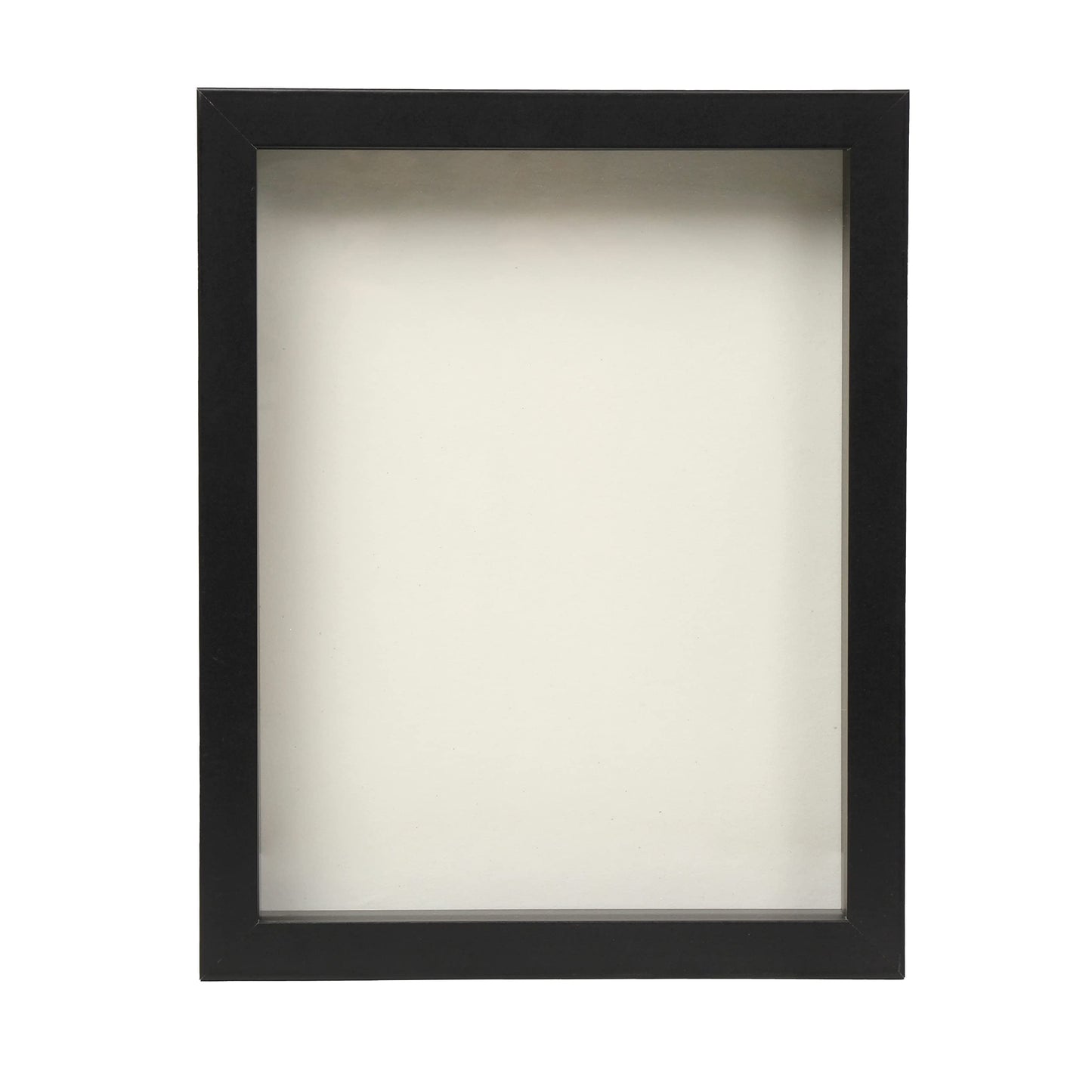 Wooden Shadow Box Frame – Display Case with Soft Felt Back, Memory Box with Tempered Glass, Elegant White Ball Push Pins