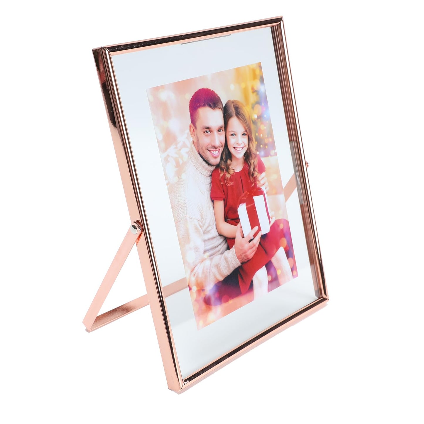 Gold Floating Frame Tabletop Shelf Photo Frames