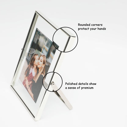 Gold Floating Frame Tabletop Shelf Photo Frames