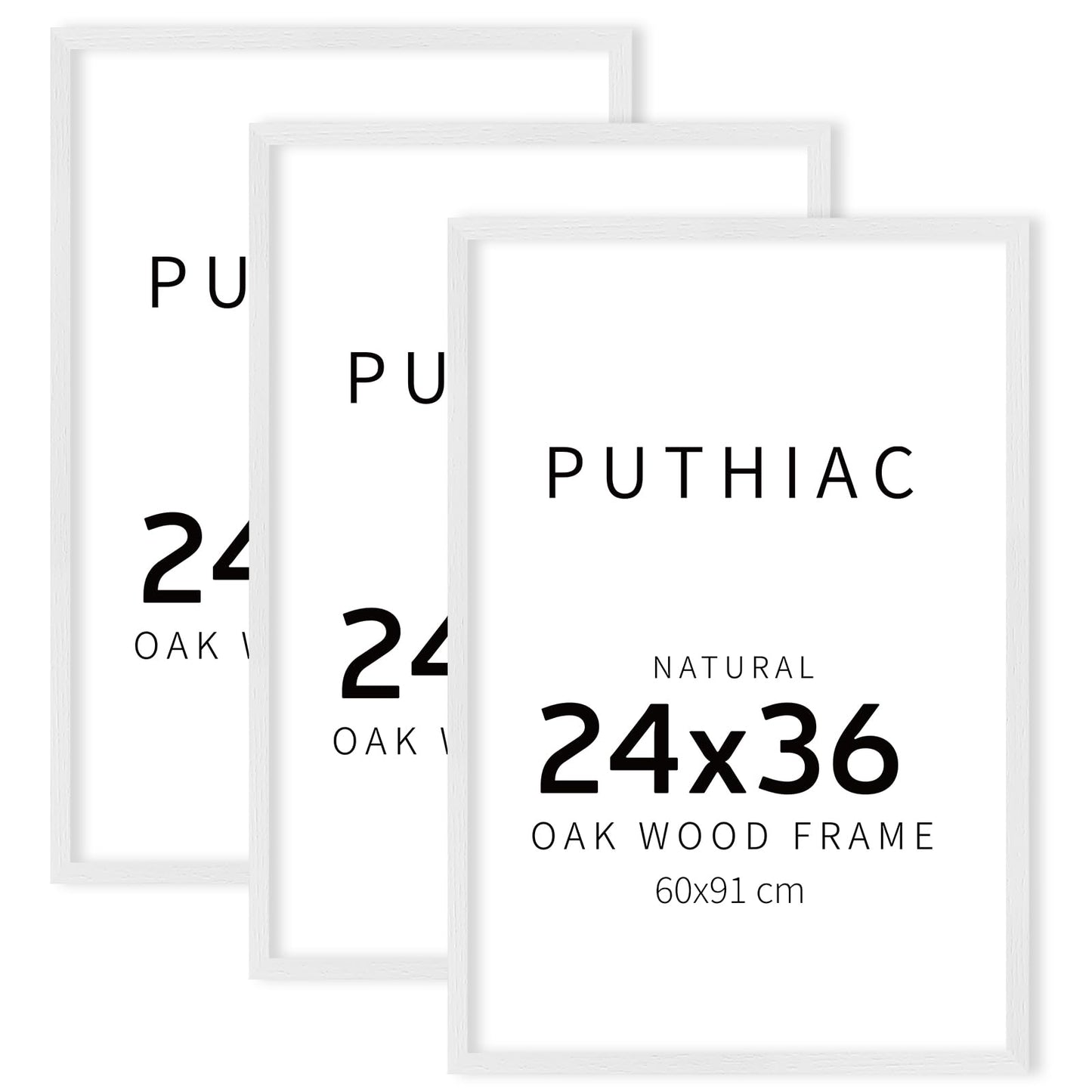 Oak Wood Picture Frame - Minimalist Poster Frame, Natural Solid Wooden Picture Frames for Wall Art Photo and Prints