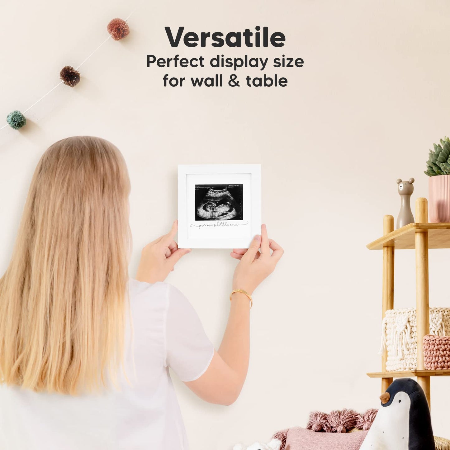 Baby Sonogram Picture Frame - Modern Ultrasound Frame for Mom to Be - Pregnancy Announcement Sonogram Photo Frames