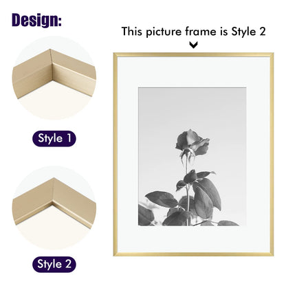 7 Pack Floating Frames for One 11x14, Two 8x10, and Four 5x7 Pictures. Aluminum Photos Frame for Wall Display