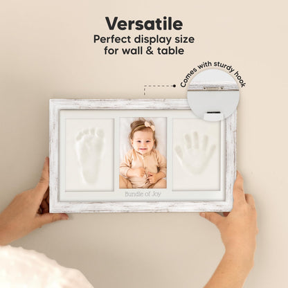 Baby Hand and Footprint Kit - Newborn Keepsake Frame, Personalized Baby Gifts, Nursery Decor