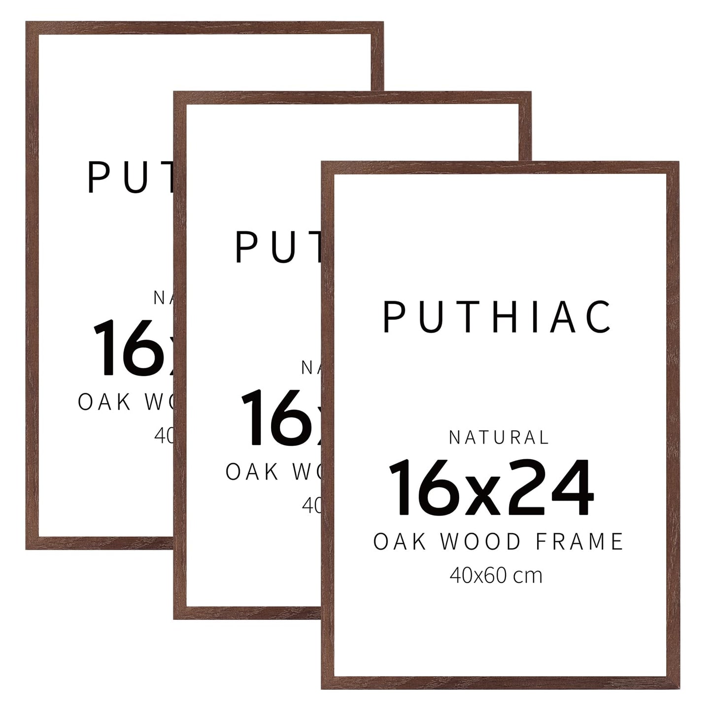 Oak Wood Picture Frame - Minimalist Poster Frame, Natural Solid Wooden Picture Frames for Wall Art Photo and Prints