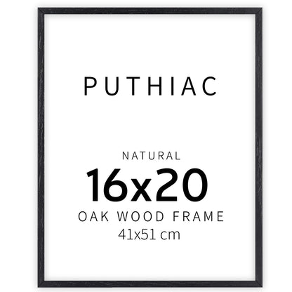 Oak Wood Picture Frame - Minimalist Poster Frame, Natural Solid Wooden Picture Frames for Wall Art Photo and Prints