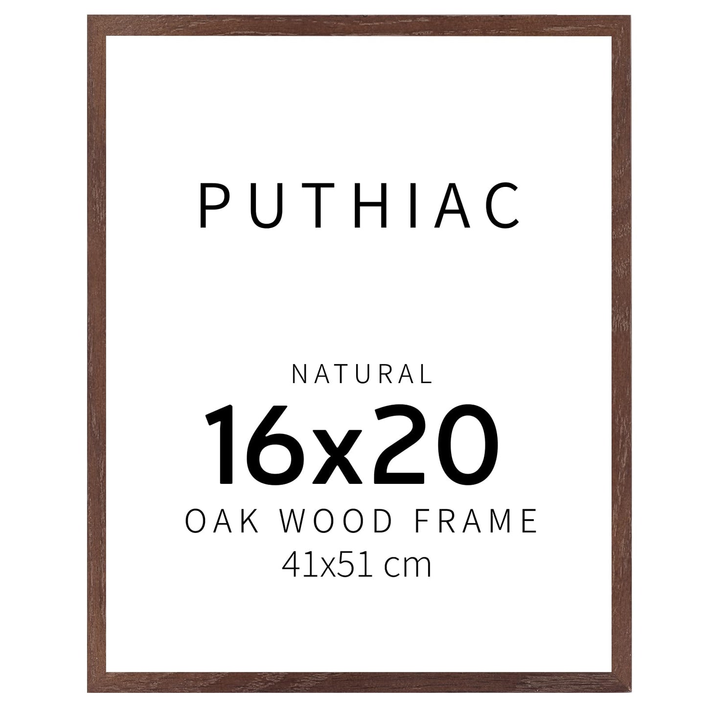 Oak Wood Picture Frame - Minimalist Poster Frame, Natural Solid Wooden Picture Frames for Wall Art Photo and Prints