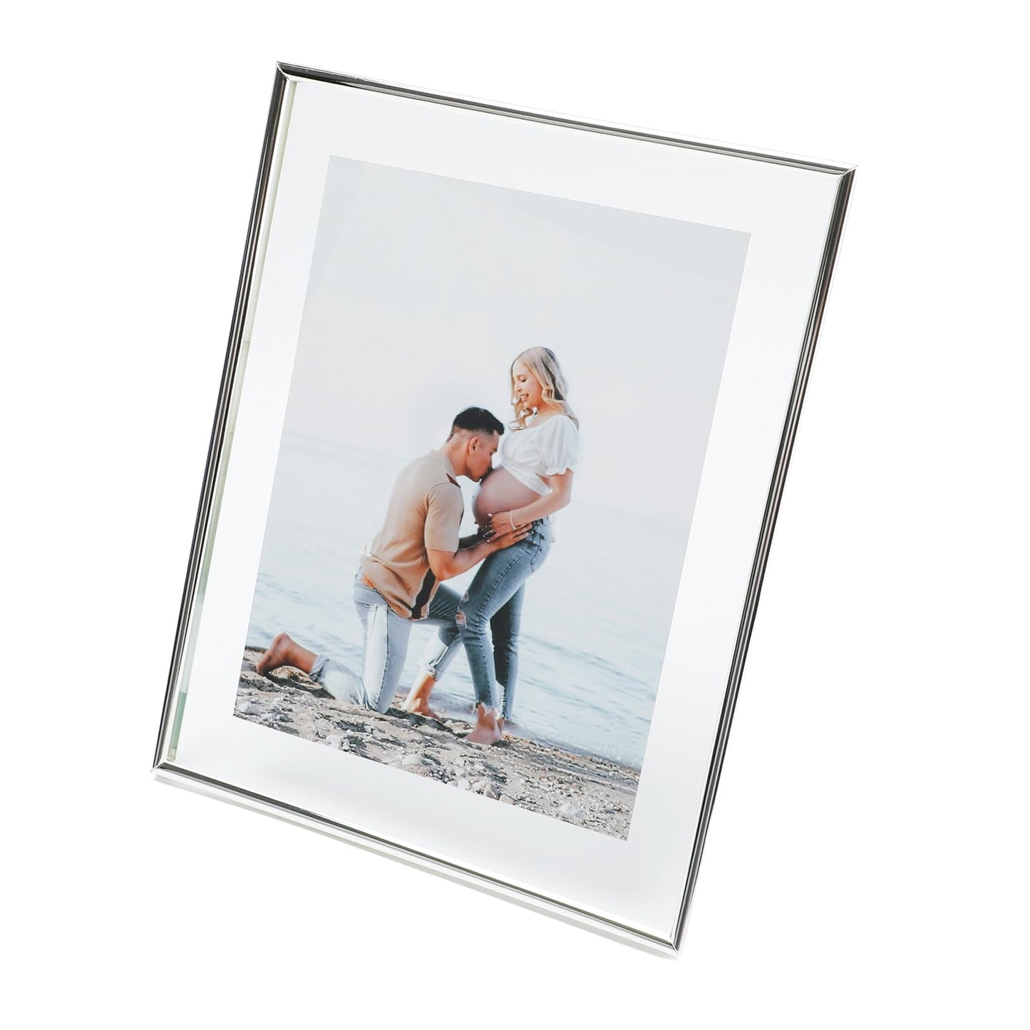 Gold Floating Frame Tabletop Shelf Photo Frames