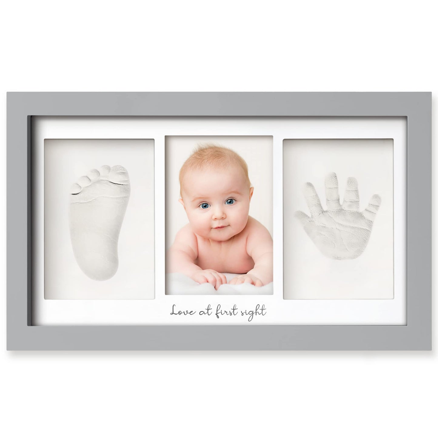 Baby Hand and Footprint Kit - Newborn Keepsake Frame, Personalized Baby Gifts, Nursery Decor