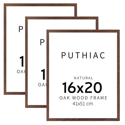 Oak Wood Picture Frame - Minimalist Poster Frame, Natural Solid Wooden Picture Frames for Wall Art Photo and Prints