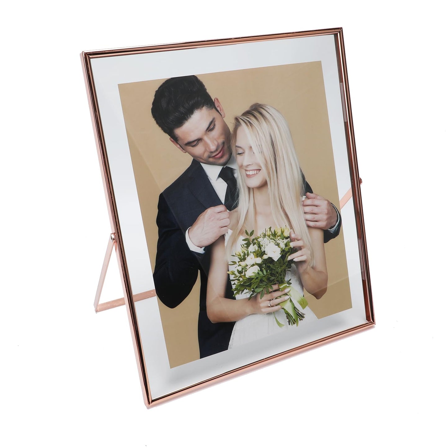 Gold Floating Frame Tabletop Shelf Photo Frames