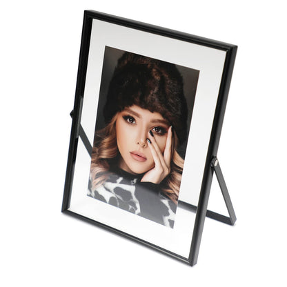 Gold Floating Frame Tabletop Shelf Photo Frames