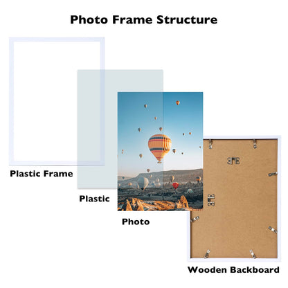 Picture Frame for Certificate Poster and Photo, Horizontal and Vertical Formats for Wall Hanging or Tabletop, Shatter Resistant Plexiglass