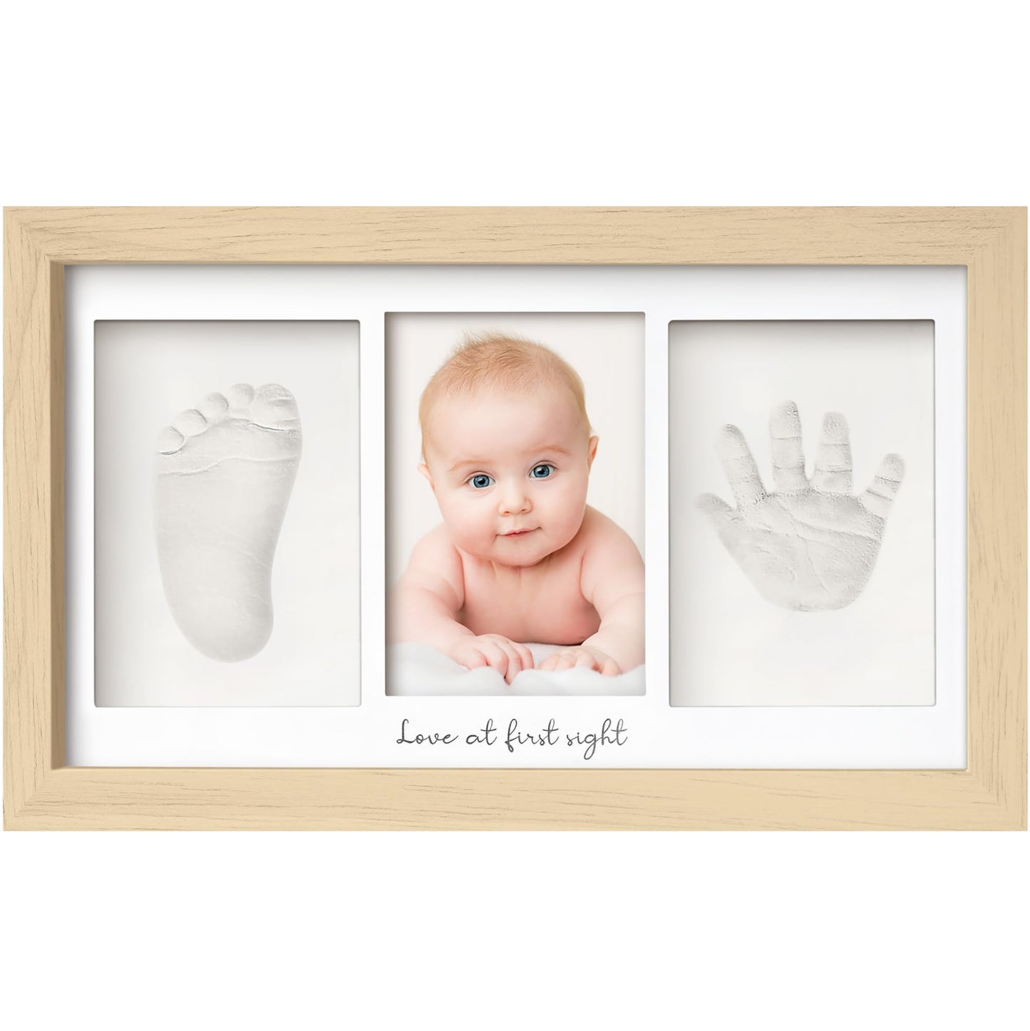 Baby Hand and Footprint Kit - Newborn Keepsake Frame, Personalized Baby Gifts, Nursery Decor