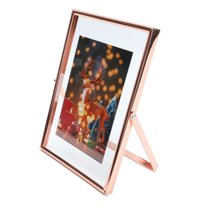 Gold Floating Frame Tabletop Shelf Photo Frames