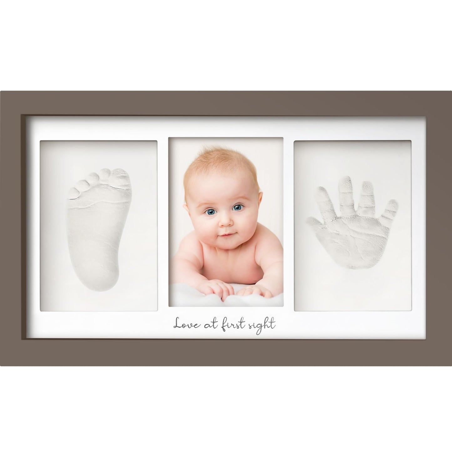 Baby Hand and Footprint Kit - Newborn Keepsake Frame, Personalized Baby Gifts, Nursery Decor