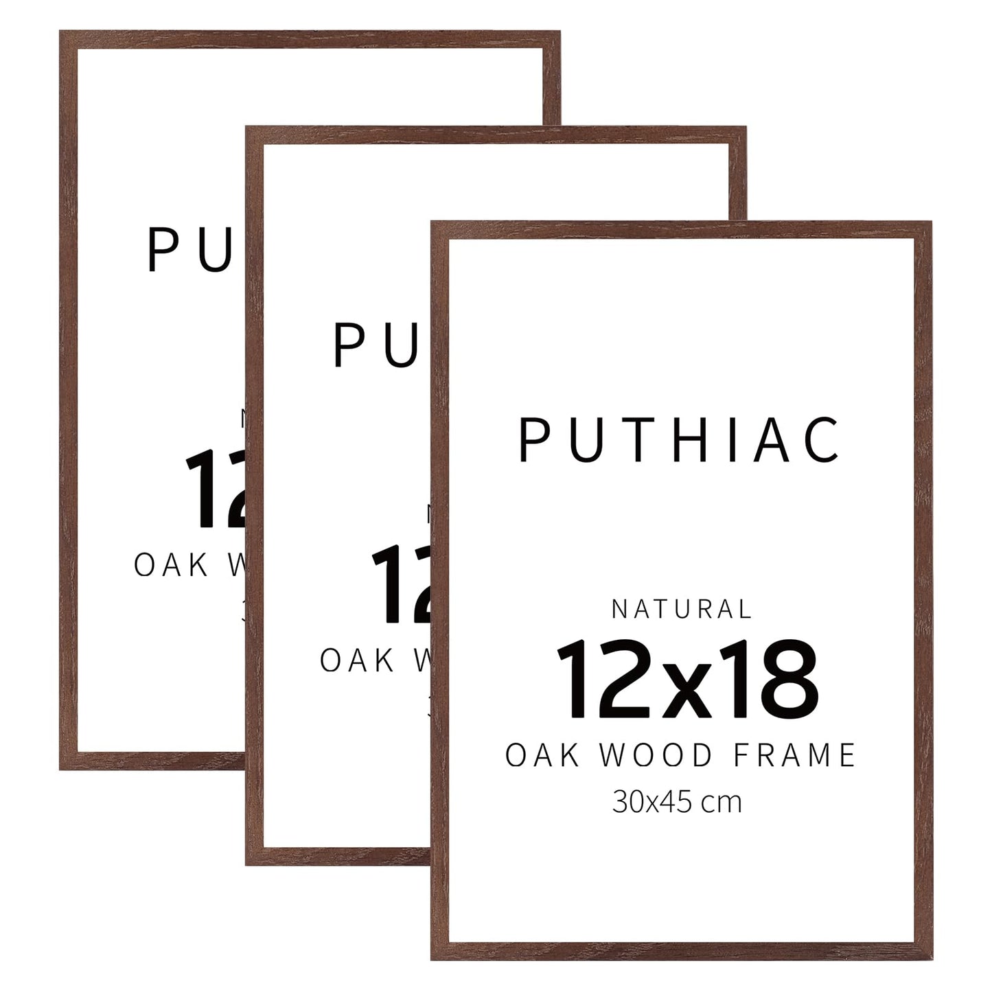 Oak Wood Picture Frame - Minimalist Poster Frame, Natural Solid Wooden Picture Frames for Wall Art Photo and Prints