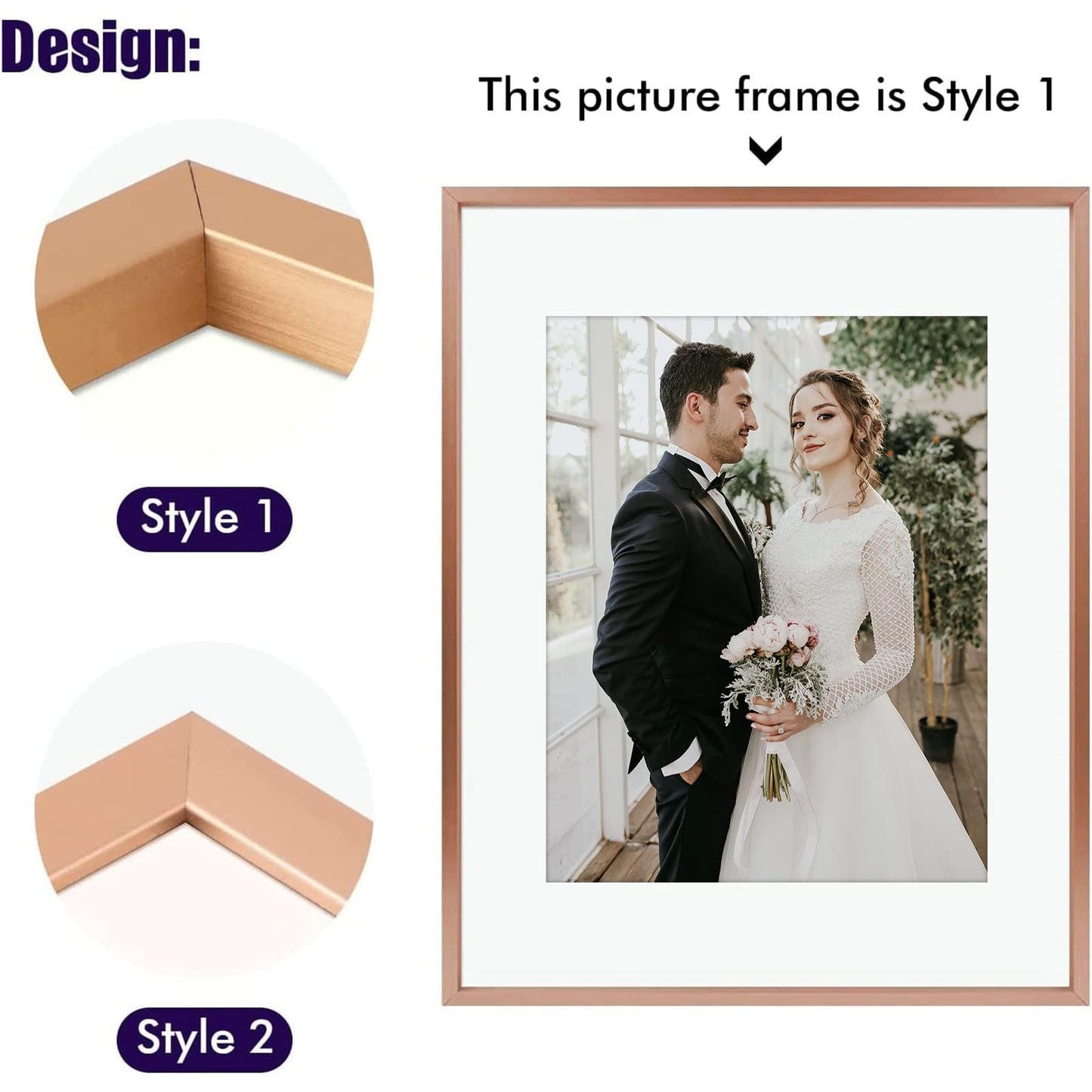 7 Pack Floating Frames for One 11x14, Two 8x10, and Four 5x7 Pictures. Aluminum Photos Frame for Wall Display