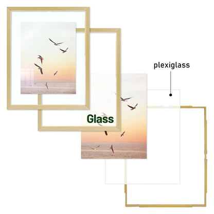 Floating Picture Frame 11x14 - Real Glass - for Wall Mount Displays