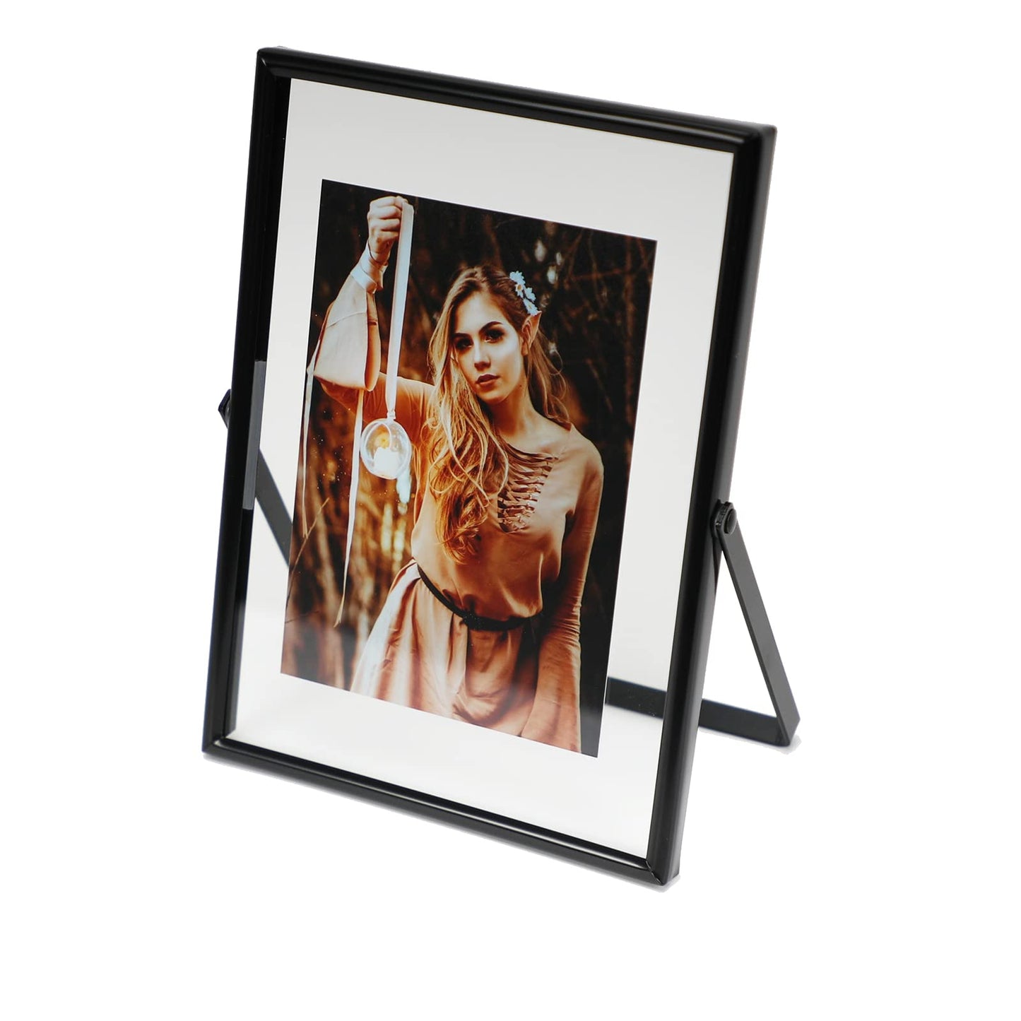 Gold Floating Frame Tabletop Shelf Photo Frames