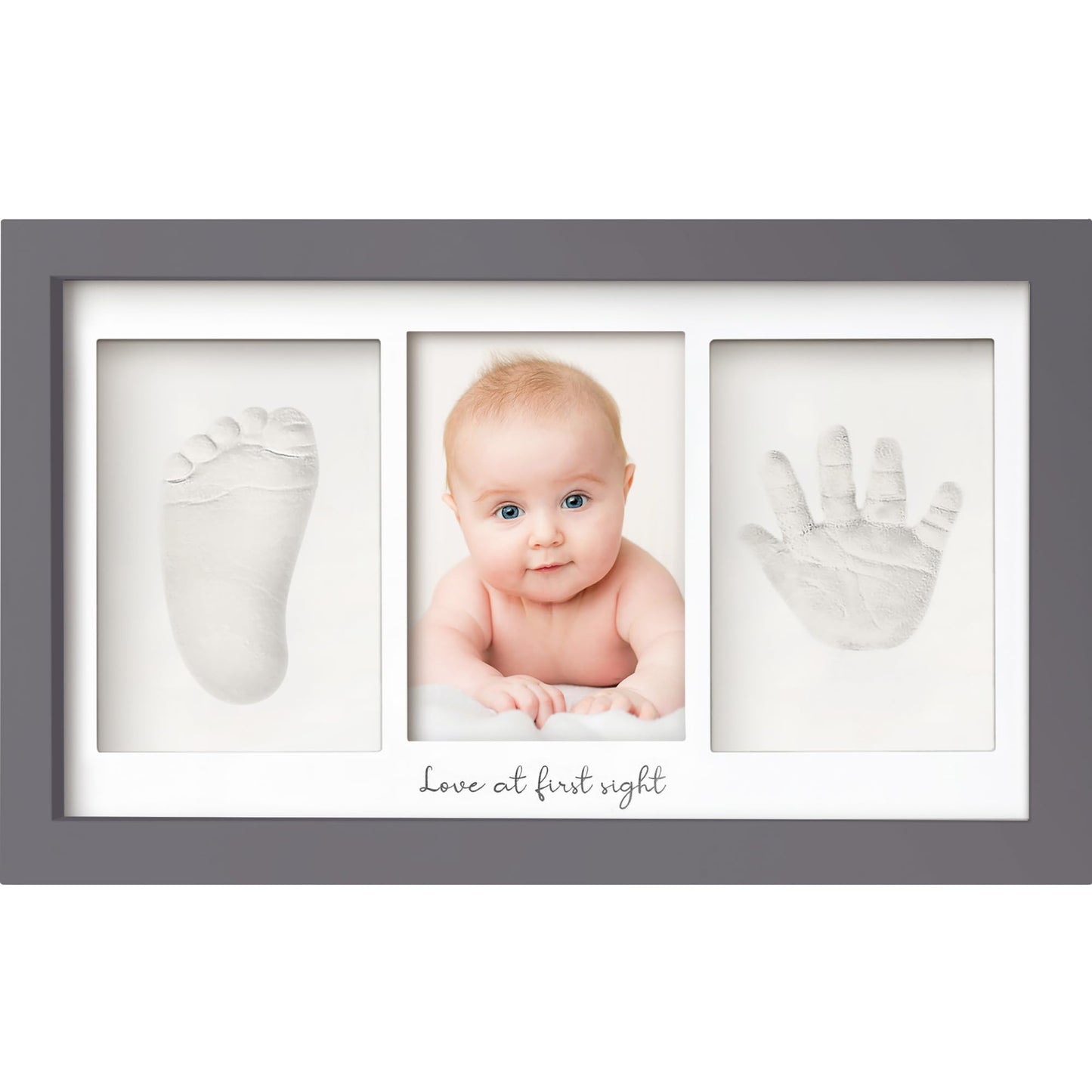 Baby Hand and Footprint Kit - Newborn Keepsake Frame, Personalized Baby Gifts, Nursery Decor