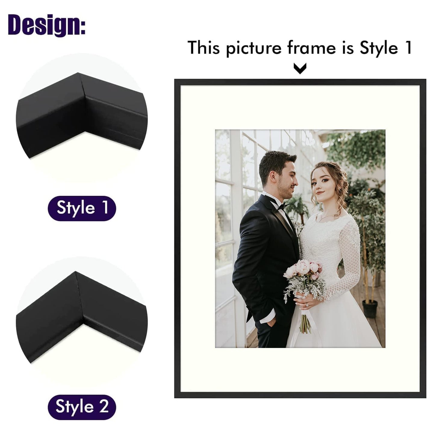 7 Pack Floating Frames for One 11x14, Two 8x10, and Four 5x7 Pictures. Aluminum Photos Frame for Wall Display