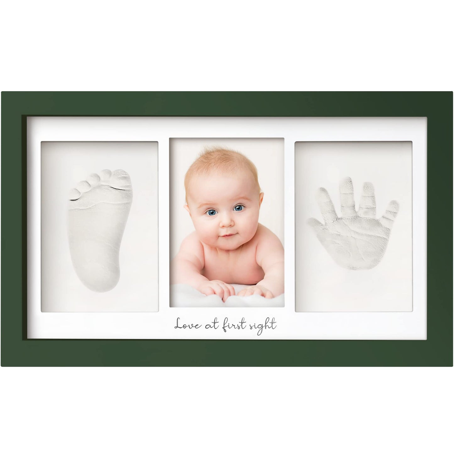 Baby Hand and Footprint Kit - Newborn Keepsake Frame, Personalized Baby Gifts, Nursery Decor