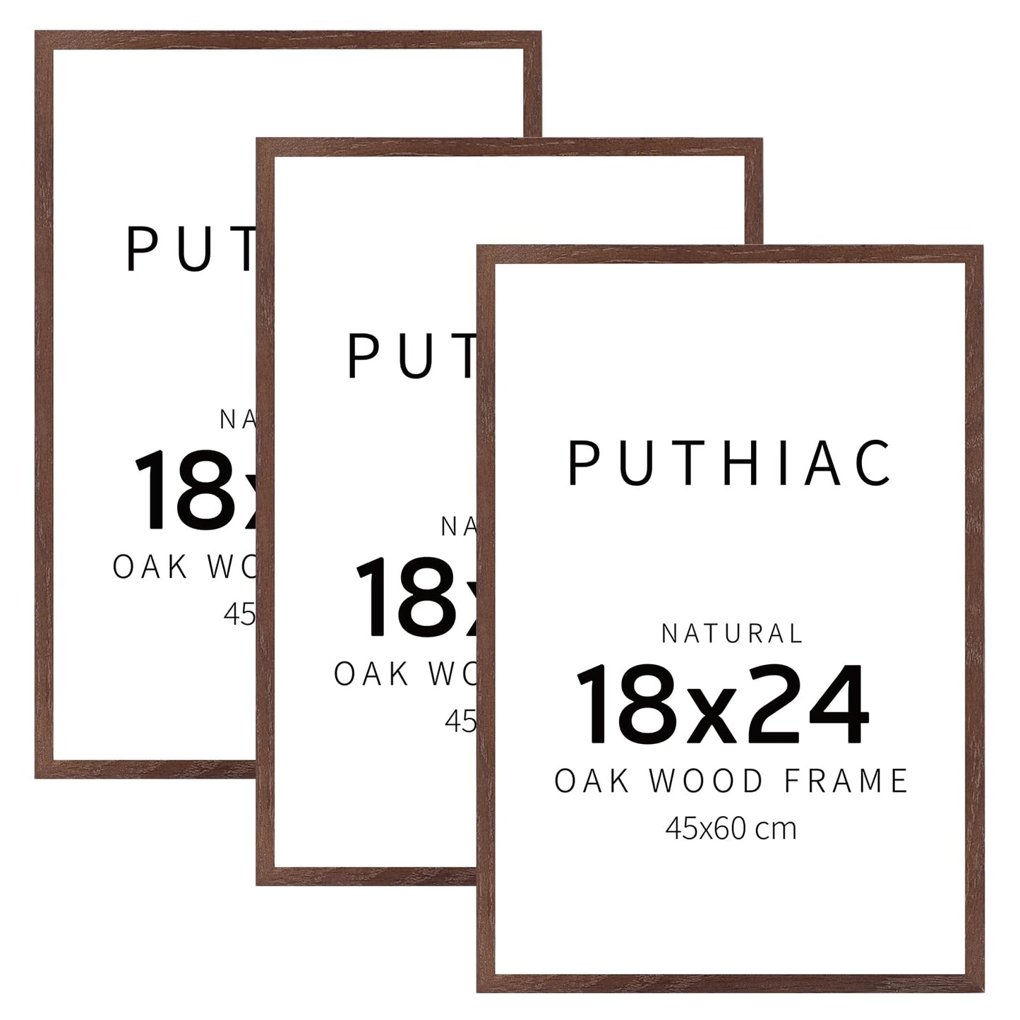 Oak Wood Picture Frame - Minimalist Poster Frame, Natural Solid Wooden Picture Frames for Wall Art Photo and Prints