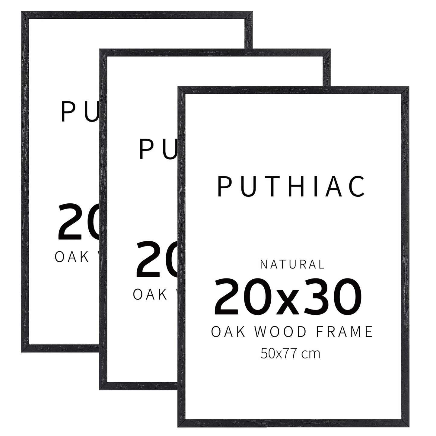 Oak Wood Picture Frame - Minimalist Poster Frame, Natural Solid Wooden Picture Frames for Wall Art Photo and Prints