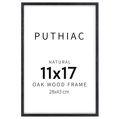 Oak Wood Picture Frame - Minimalist Poster Frame, Natural Solid Wooden Picture Frames for Wall Art Photo and Prints