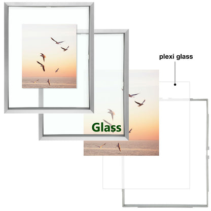 Floating Picture Frame 11x14 - Real Glass - for Wall Mount Displays