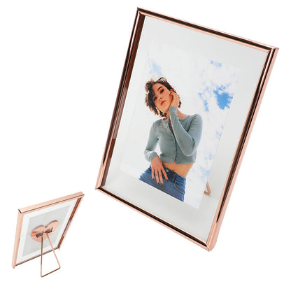 Gold Floating Frame Tabletop Shelf Photo Frames