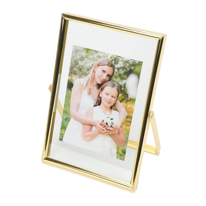 Gold Floating Frame Tabletop Shelf Photo Frames