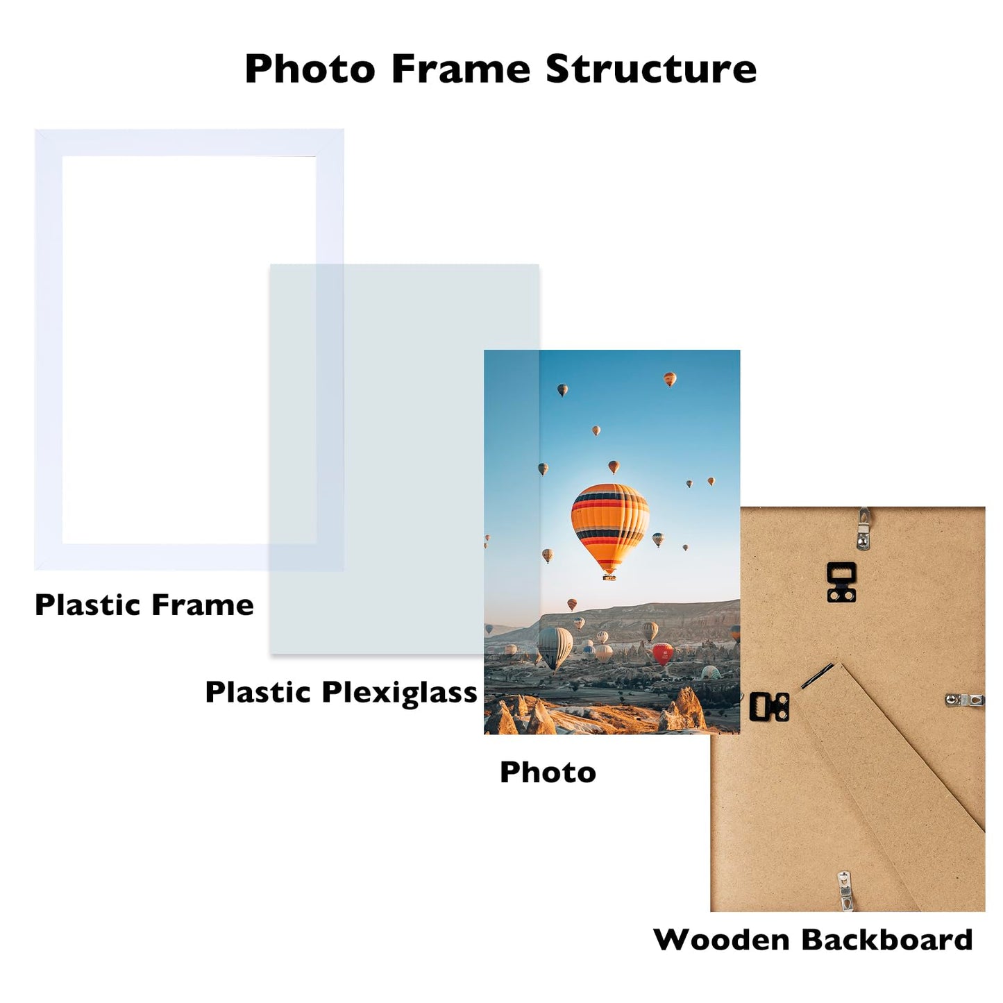 Picture Frame for Certificate Poster and Photo, Horizontal and Vertical Formats for Wall Hanging or Tabletop, Shatter Resistant Plexiglass