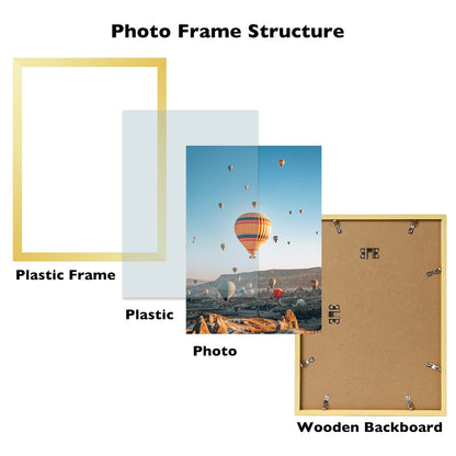 Picture Frame for Certificate Poster and Photo, Horizontal and Vertical Formats for Wall Hanging or Tabletop, Shatter Resistant Plexiglass