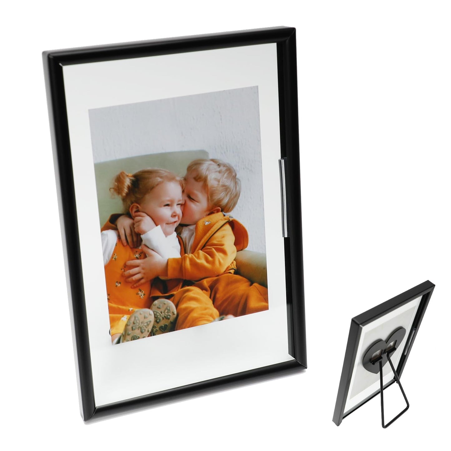 Gold Floating Frame Tabletop Shelf Photo Frames