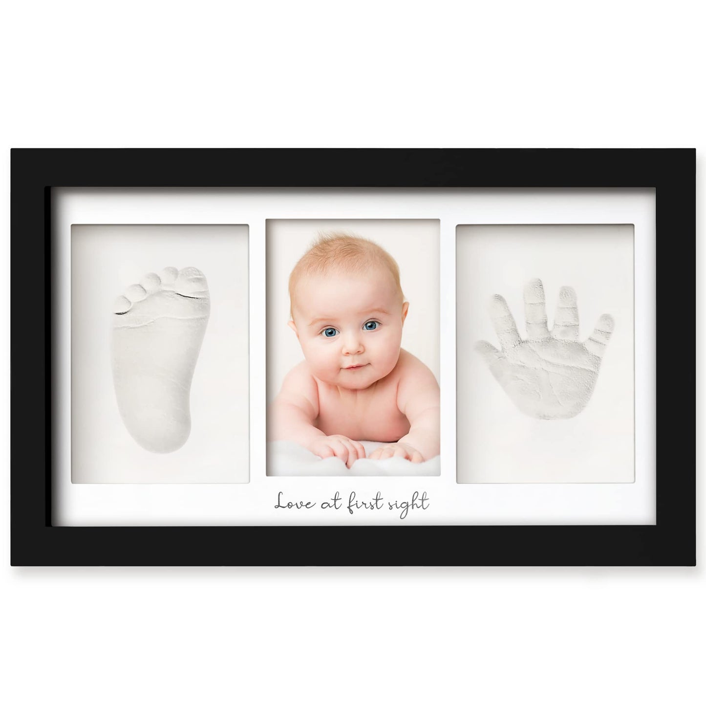 Baby Hand and Footprint Kit - Newborn Keepsake Frame, Personalized Baby Gifts, Nursery Decor