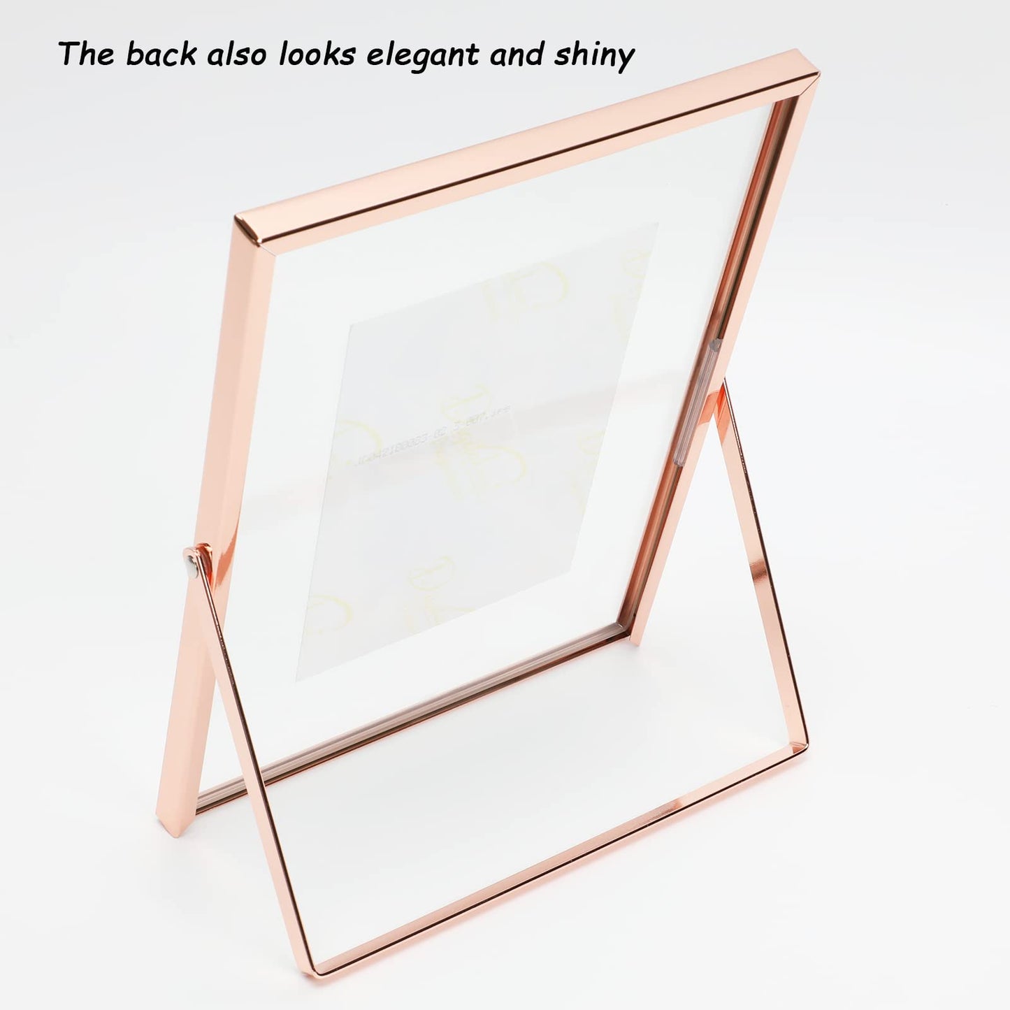 Gold Floating Frame Tabletop Shelf Photo Frames