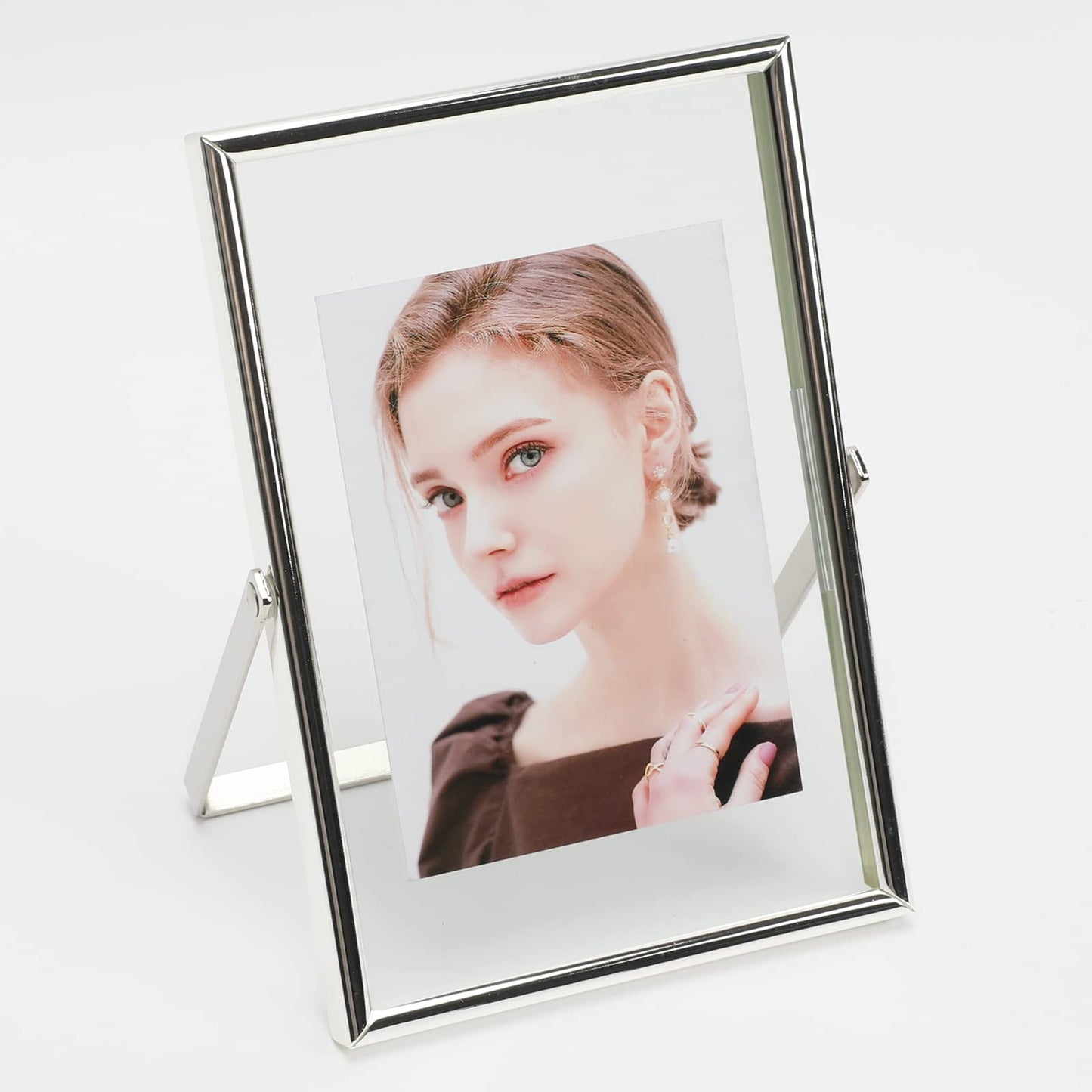 Gold Floating Frame Tabletop Shelf Photo Frames