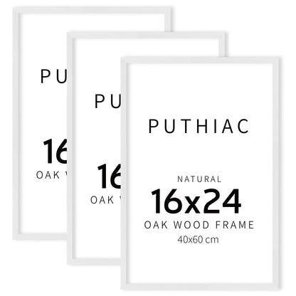 Oak Wood Picture Frame - Minimalist Poster Frame, Natural Solid Wooden Picture Frames for Wall Art Photo and Prints