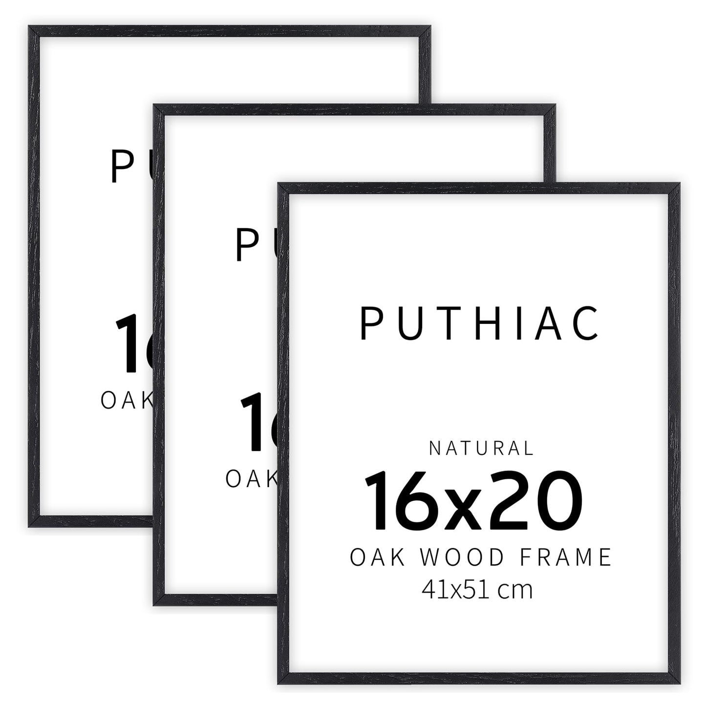 Oak Wood Picture Frame - Minimalist Poster Frame, Natural Solid Wooden Picture Frames for Wall Art Photo and Prints