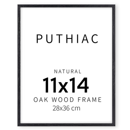 Oak Wood Picture Frame - Minimalist Poster Frame, Natural Solid Wooden Picture Frames for Wall Art Photo and Prints