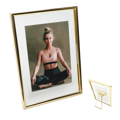 Gold Floating Frame Tabletop Shelf Photo Frames