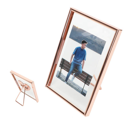 Gold Floating Frame Tabletop Shelf Photo Frames